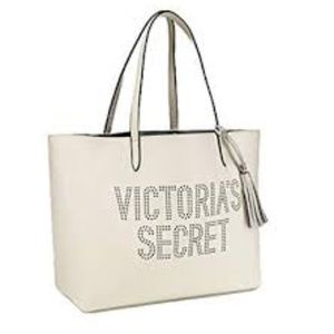 Victoria's Secret Double Strap White Tote Bag